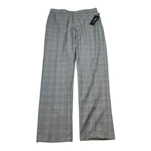 Tommy Hilfiger Dress Pants Mens 30x30 Black White‎ Plaid TH Flex Modern Fit NEW
